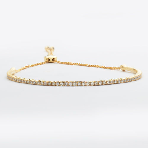 14KY 1.25CTW DIAMOND LADIES ADJUSTABLE BRACELET