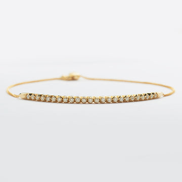 14KY 0.64CTW DIAMOND LADIES ADJUSTABLE BRACELET
