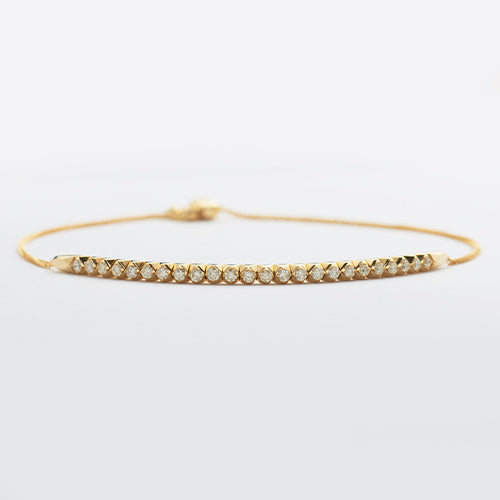 14KY 0.64CTW DIAMOND LADIES ADJUSTABLE BRACELET