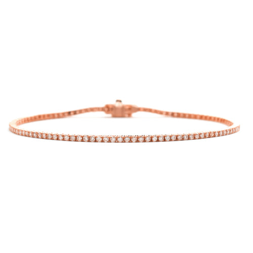 14KR 1.66CTW DIAMOND BUTTER CUP TENNIS BRACELET