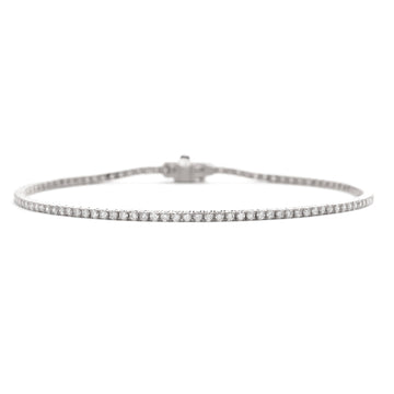 14KW 1.38CTW DIAMOND BUTTER CUP TENNIS BRACELET