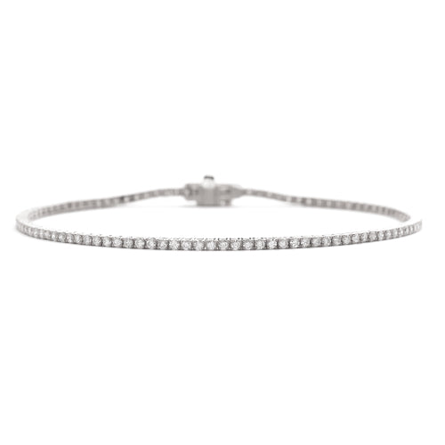 14KW 1.38CTW DIAMOND BUTTER CUP TENNIS BRACELET
