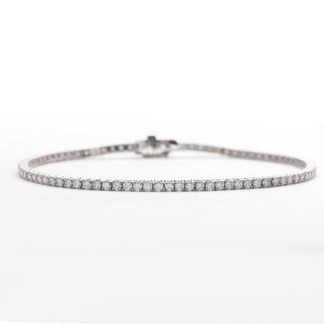 14KW 2.27CTW DIAMOND BUTTER CUP TENNIS BRACELET