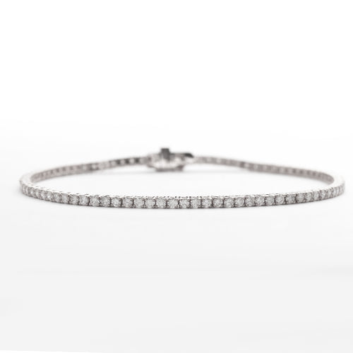 14KW 2.27CTW DIAMOND BUTTER CUP TENNIS BRACELET