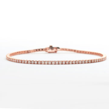 14KR 2.33CTW DIAMOND BUTTER CUP TENNIS BRACELET