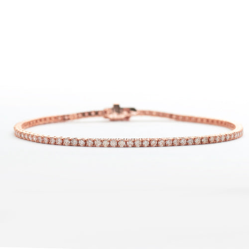 14KR 2.33CTW DIAMOND BUTTER CUP TENNIS BRACELET
