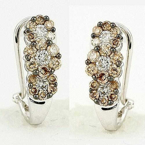 14K 0.75CTW CHAMPAGNE DIA FANCY EARRINGS