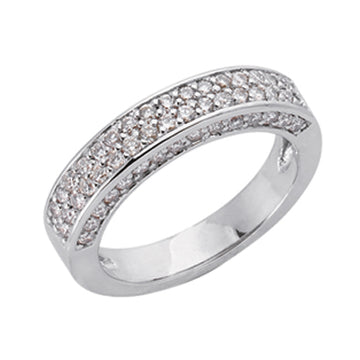 White Gold Prong Set Band