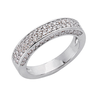 White Gold Prong Set Band