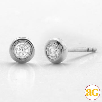 14KW 0.05CTW DIAMOND SINGLE STONE ROUND ILLUSION