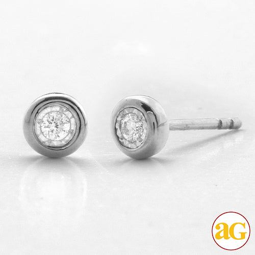 14KW 0.05CTW DIAMOND SINGLE STONE ROUND ILLUSION