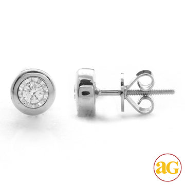 14KW 0.25CTW DIAMOND SINGLE STONE ROUND ILLUSION