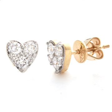 14KY 0.50CTW ROUND DIAMOND HEART-SHAPE