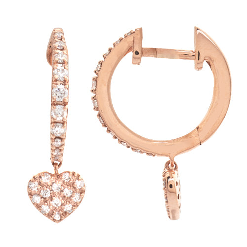 14KR 0.30CTW DIAMOND HUGGIE HOOP