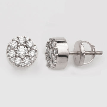 10KW 1.00CTW DIAMOND CLUSTER EARRING