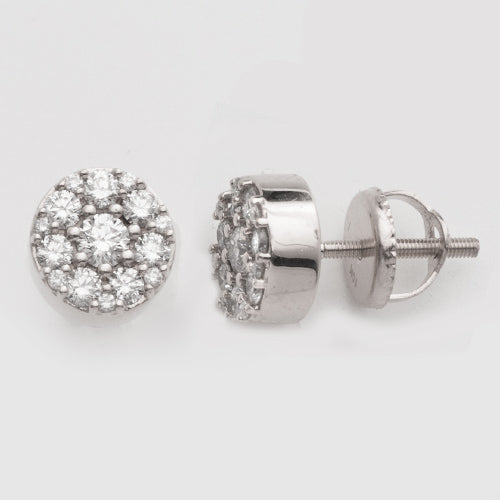 10KW 1.00CTW DIAMOND CLUSTER EARRING