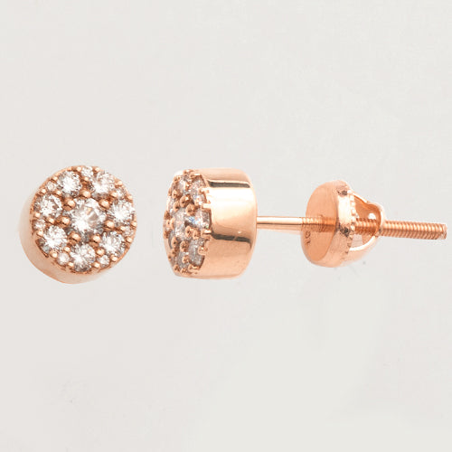 10KR 0.50CTW DIAMOND CLUSTER EARRING