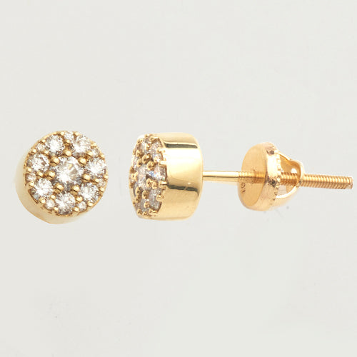 10KY 0.50CTW DIAMOND CLUSTER EARRING