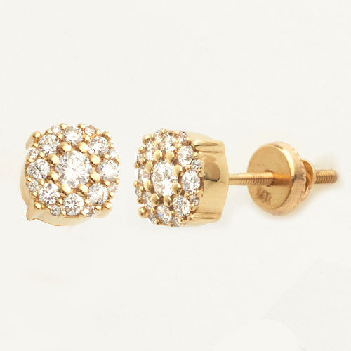 10KY 0.50CTW DIAMOND CLUSTER EARRING