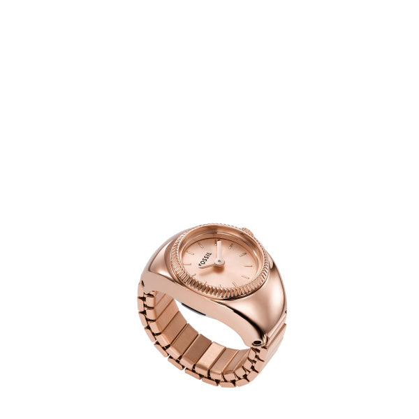 Rose Gold Watch Ring Fossil