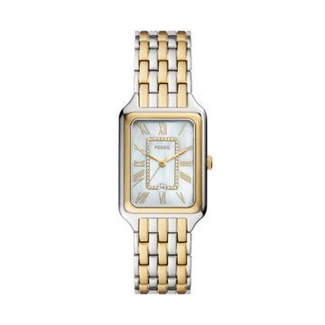 Fossil Two Tone Tank MOP Dial Date