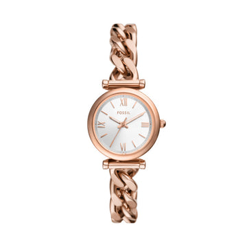 Fossil Ladies Rose Gold Cuban Watch
