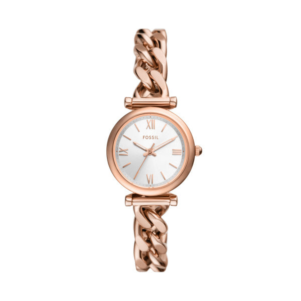 Fossil Ladies Rose Gold Cuban Watch