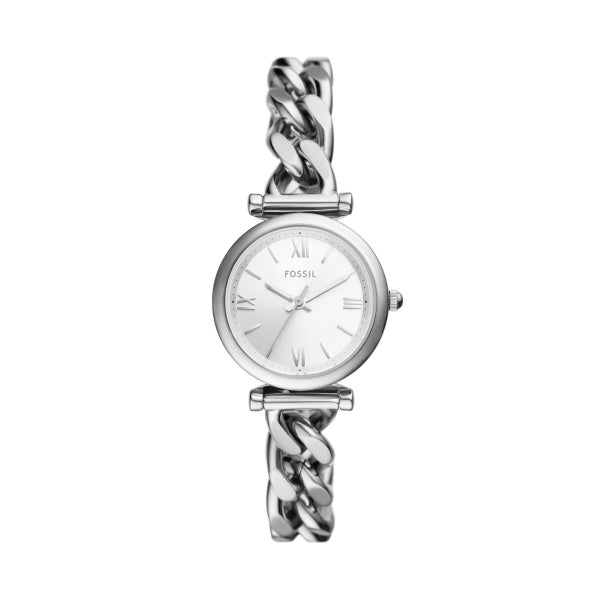 Fossil Ladies Silver Cuban Watch