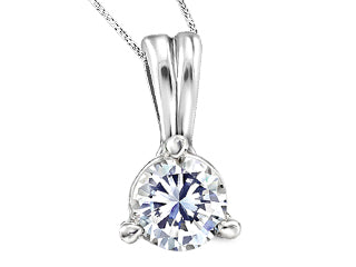 0.25 Ct Diamond 14K White Gold Pendant FIG1148P25