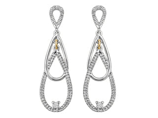 Elegance 10K White Gold Womens Earrings FIG1505E08