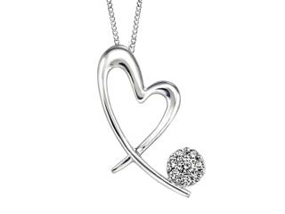 My Heart Fullstop 10K White Gold Womens Pendant FIG1749P04