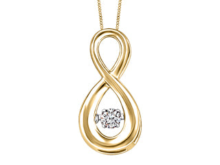 The Forever Infinity Diamond 10K Yellow Gold Womens Fashion Pendant FIG1833P05