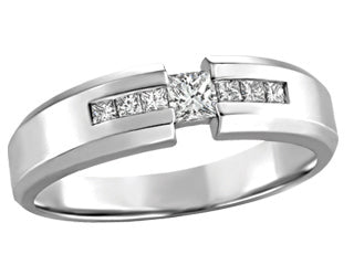 Mens Quad Diamond 10k White Ring FIJ1612/20