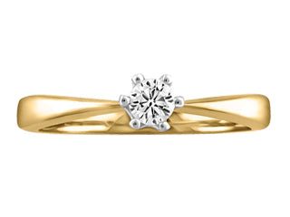 Single-Solitaire 0.08 Carat 10K Yellow Gold Promise Ring FIJ1975/08