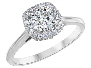 Royal Margareta Diamond 14K White Gold Engagement Ring FIJ2828/70
