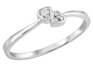 Sweets Heart 10K White Gold Fashion Womens Promise Ring FIJ3030/02