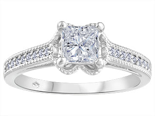 Darling-Sophia Princess Cut 18K White Gold Engagement Ring FIJ3353/70