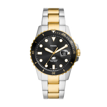 Fossil Quartz Two tone black face