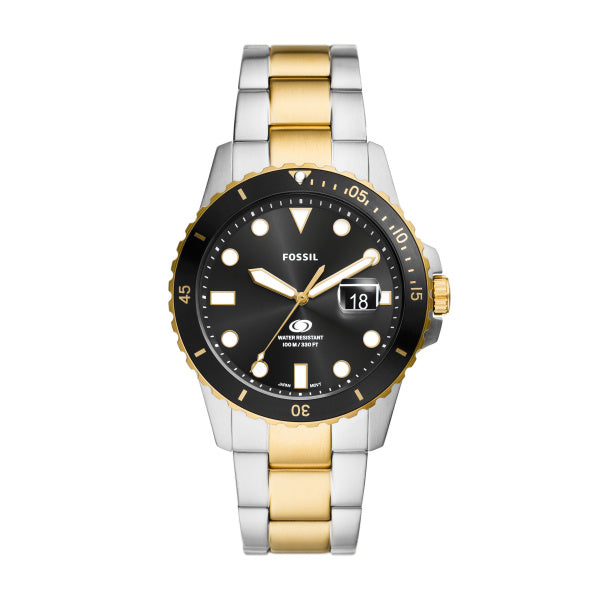 Fossil Quartz Two tone black face