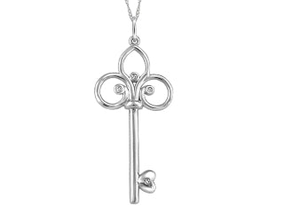 A New Start 10K White/Pink Gold Diamond Pendant G1408/P