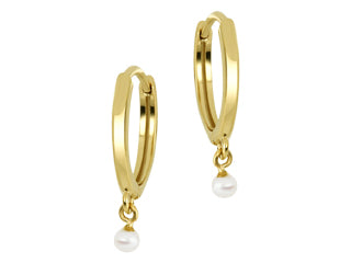 Maddy Ladies 10k Gold Hoop Earrings G3013E/WH
