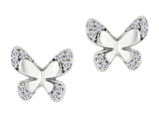 Zee Butterfly 10K Diamonds Fashion Earrings