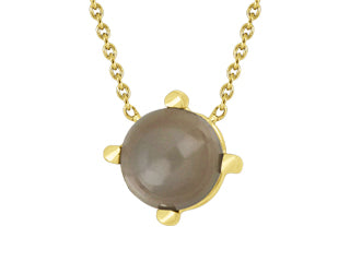 Grey MoonStone 10KT Yellow Gold Pendant G3149P/MOG