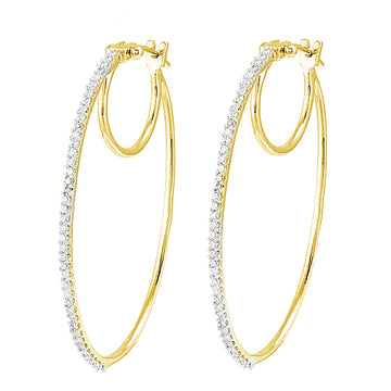 10KY 0.33CTW OVAL HOOP ER