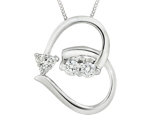 The Crooked Heart Diamond 10K White Gold ICG2178P10