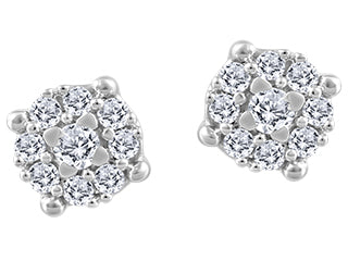 Cora-Multistone Diamond Studs 10KT White Gold ICG2621E05