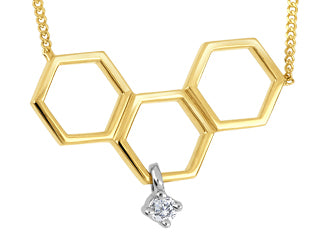 HoneyComb Diamond 10K Yellow Fashion Pendant ICG2749P02