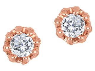 Rosey Sunflower Diamond 10K DualGold Fashion Earrings ICG2932E46