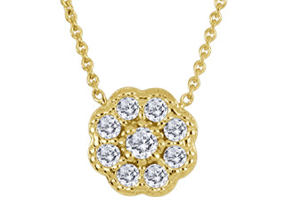 Catiana-Floral 10K Yellow Gold Diamond Pendant ICG3003P05