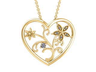 Amaara 10K Yellow Gold Diamond Pendant